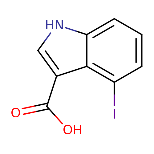 OC(=O)c1c[nH]c2c1c(I)ccc2