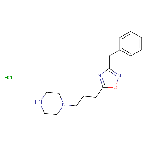 N1CCN(CC1)CCCc1onc(n1)Cc1ccccc1.Cl