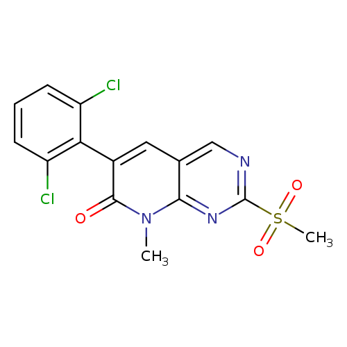Clc1cccc(c1c1cc2cnc(nc2n(c1=O)C)S(=O)(=O)C)Cl