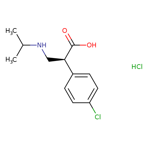 CC(NC[C@H](c1ccc(cc1)Cl)C(=O)O)C.Cl