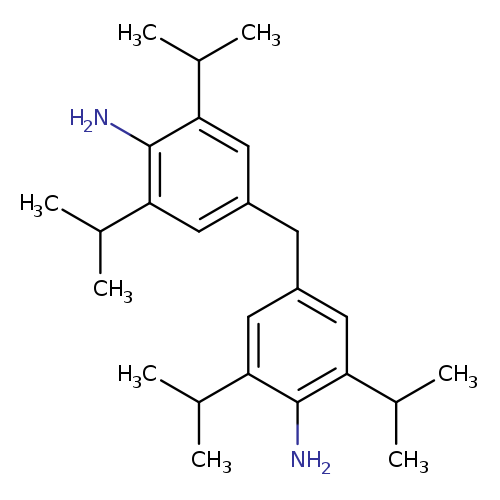 CC(c1cc(Cc2cc(C(C)C)c(c(c2)C(C)C)N)cc(c1N)C(C)C)C