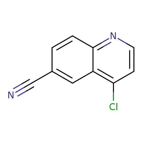 N#Cc1ccc2c(c1)c(Cl)ccn2
