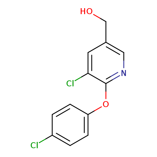 OCc1cnc(c(c1)Cl)Oc1ccc(cc1)Cl