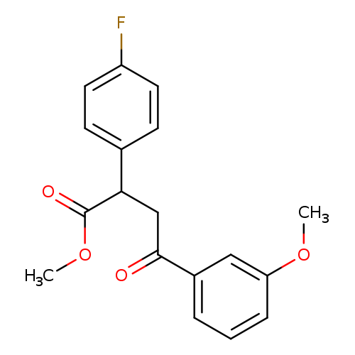 COC(=O)C(c1ccc(cc1)F)CC(=O)c1cccc(c1)OC