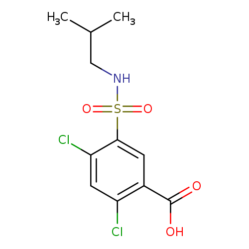CC(CNS(=O)(=O)c1cc(C(=O)O)c(cc1Cl)Cl)C