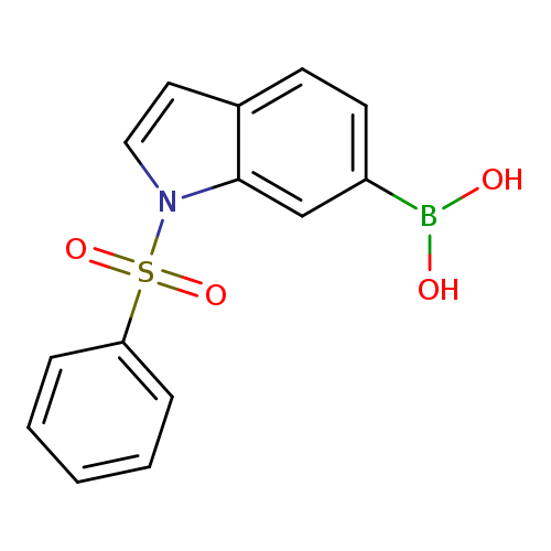 OB(c1ccc2c(c1)n(cc2)S(=O)(=O)c1ccccc1)O
