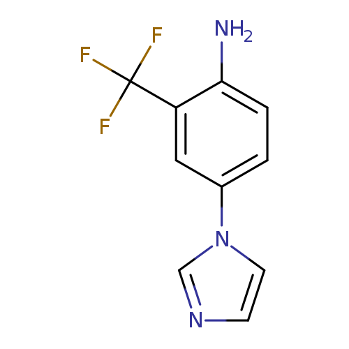 Nc1ccc(cc1C(F)(F)F)n1cncc1