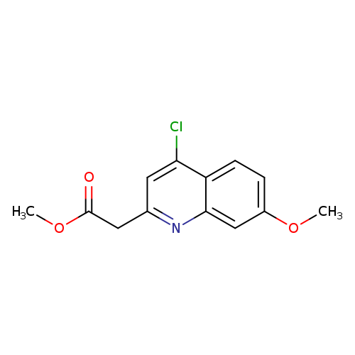 COC(=O)Cc1cc(Cl)c2c(n1)cc(cc2)OC