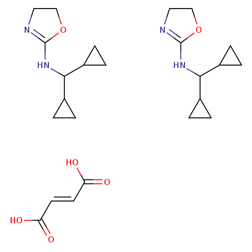 C1CN=C(O1)NC(C1CC1)C1CC1.C1CN=C(O1)NC(C1CC1)C1CC1.OC(=O)/C=C/C(=O)O