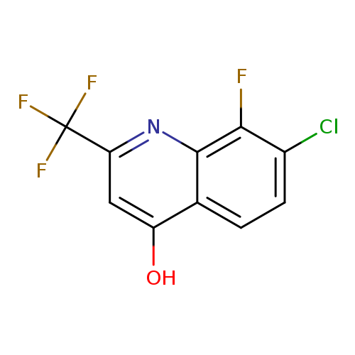 Clc1ccc2c(c1F)nc(cc2O)C(F)(F)F