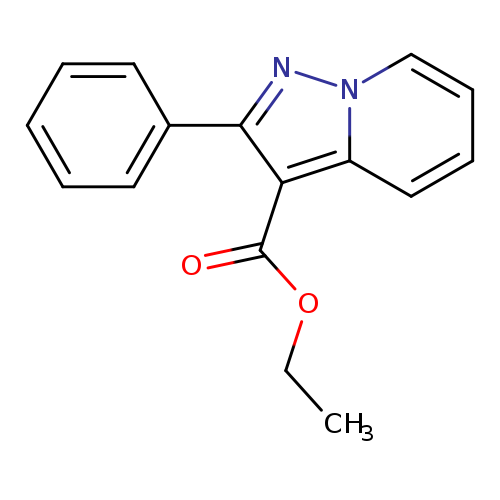 CCOC(=O)c1c(nn2c1cccc2)c1ccccc1
