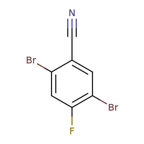 N#Cc1cc(Br)c(cc1Br)F