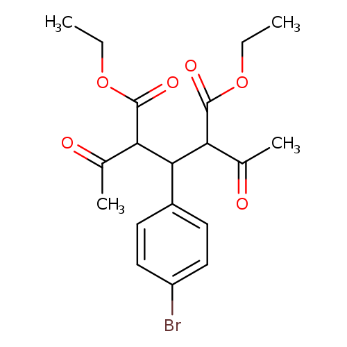 CCOC(=O)C(C(C(C(=O)OCC)C(=O)C)c1ccc(cc1)Br)C(=O)C