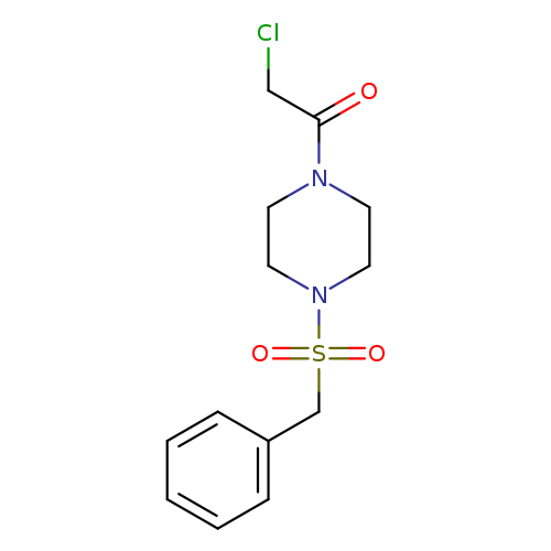 ClCC(=O)N1CCN(CC1)S(=O)(=O)Cc1ccccc1