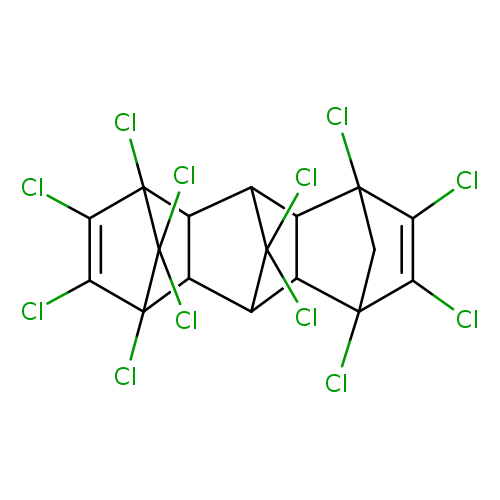 ClC1=C(Cl)C2(CC1(Cl)C1C2C2C(C1C1C2C2(C(C1(Cl)C(=C2Cl)Cl)(Cl)Cl)Cl)(Cl)Cl)Cl