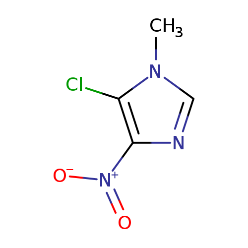 [O-][N+](=O)c1ncn(c1Cl)C