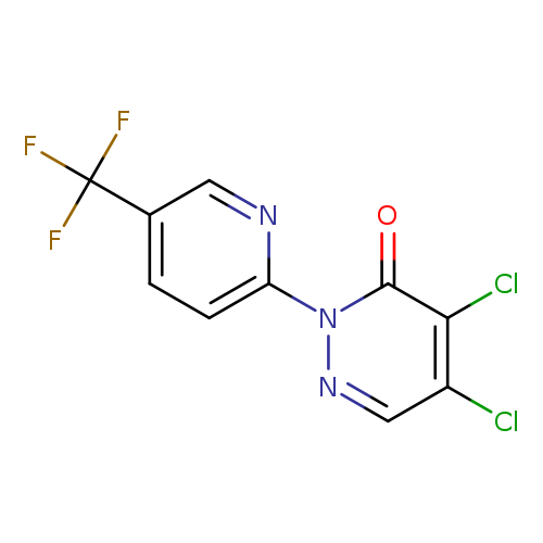 Clc1cnn(c(=O)c1Cl)c1ccc(cn1)C(F)(F)F