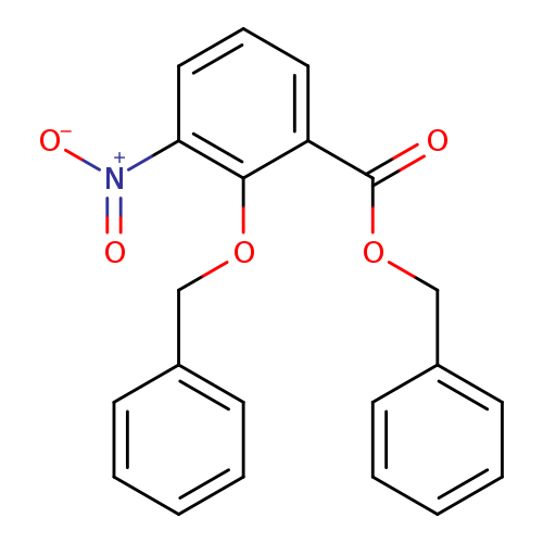 O=C(c1cccc(c1OCc1ccccc1)[N+](=O)[O-])OCc1ccccc1