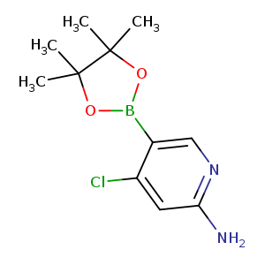 CC1(C)OB(OC1(C)C)c1cnc(cc1Cl)N