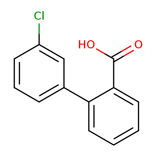 Clc1cccc(c1)c1ccccc1C(=O)O