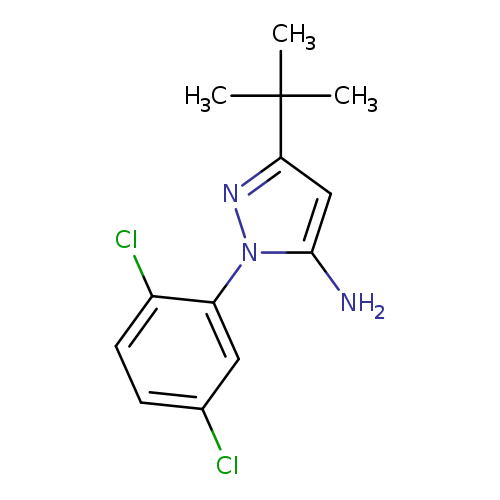 Clc1ccc(c(c1)n1nc(cc1N)C(C)(C)C)Cl