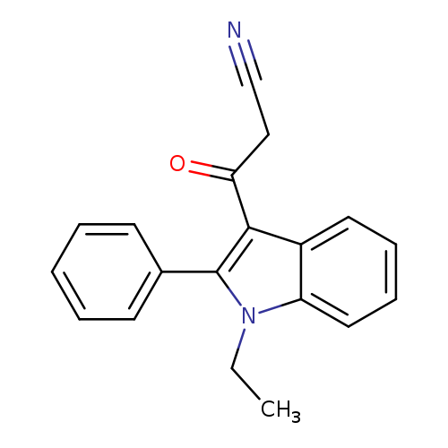N#CCC(=O)c1c(c2ccccc2)n(c2c1cccc2)CC