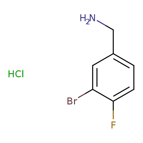 NCc1ccc(c(c1)Br)F.Cl