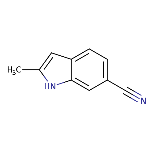 N#Cc1ccc2c(c1)[nH]c(c2)C