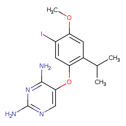 COc1cc(C(C)C)c(cc1I)Oc1cnc(nc1N)N