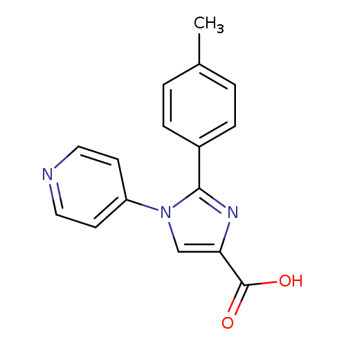 Cc1ccc(cc1)c1nc(cn1c1ccncc1)C(=O)O