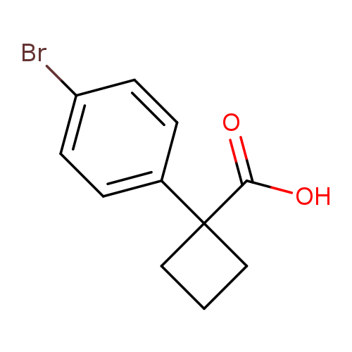OC(=O)C1(CCC1)c1ccc(cc1)Br