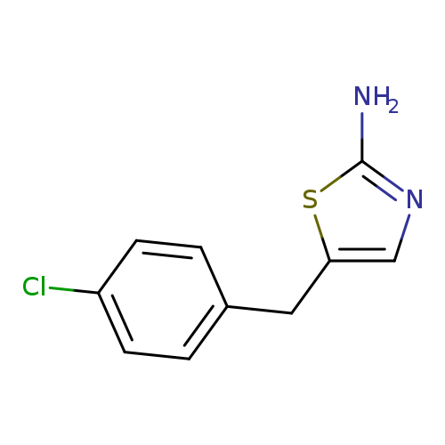Clc1ccc(cc1)Cc1cnc(s1)N
