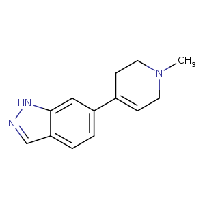 CN1CCC(=CC1)c1ccc2c(c1)[nH]nc2