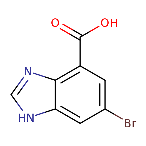 Brc1cc(C(=O)O)c2c(c1)[nH]cn2