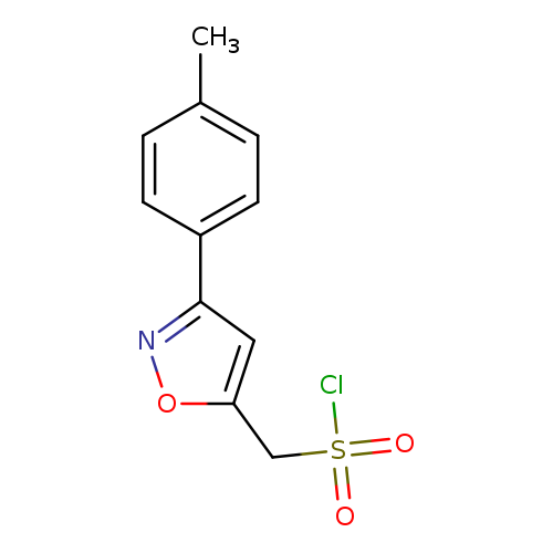 Cc1ccc(cc1)c1noc(c1)CS(=O)(=O)Cl