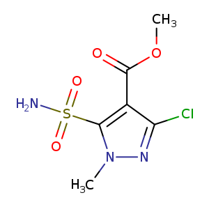 COC(=O)c1c(Cl)nn(c1S(=O)(=O)N)C
