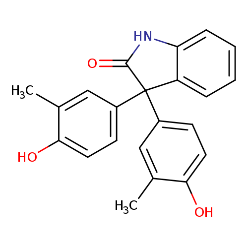 Cc1cc(ccc1O)C1(C(=O)Nc2c1cccc2)c1ccc(c(c1)C)O