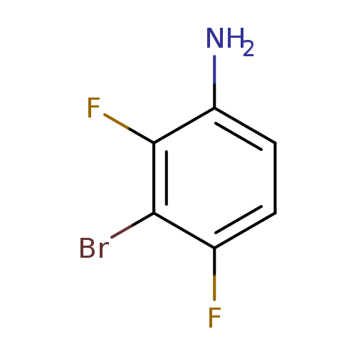 Nc1ccc(c(c1F)Br)F