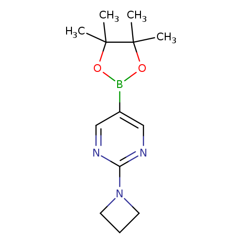 CC1(C)OB(OC1(C)C)c1cnc(nc1)N1CCC1