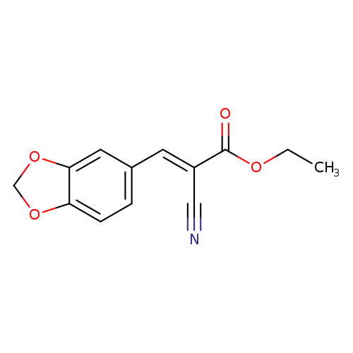 CCOC(=O)/C(=C/c1ccc2c(c1)OCO2)/C#N