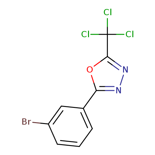 Brc1cccc(c1)c1nnc(o1)C(Cl)(Cl)Cl