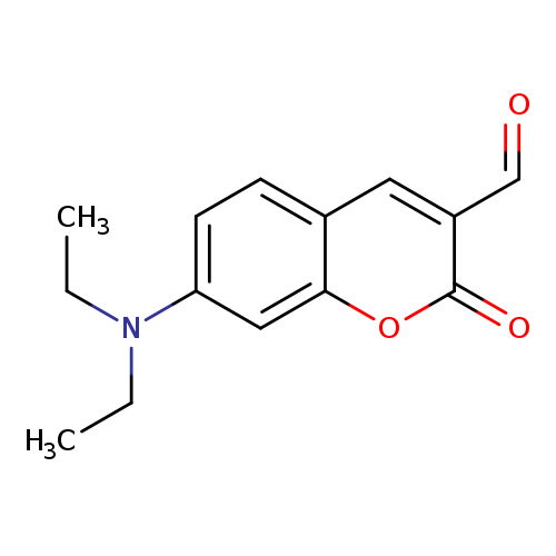 CCN(c1ccc2c(c1)oc(=O)c(c2)C=O)CC