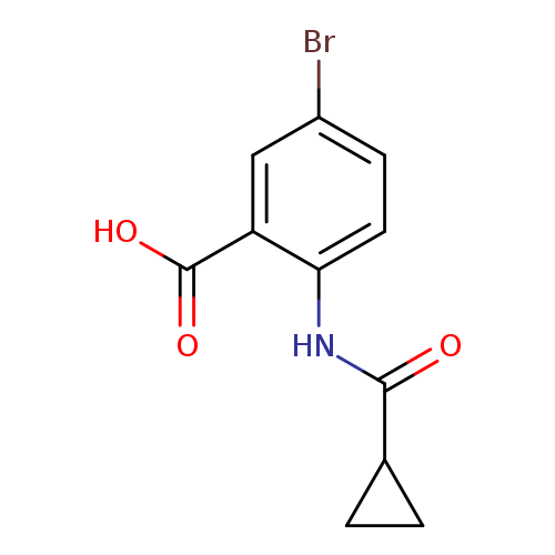 Brc1ccc(c(c1)C(=O)O)NC(=O)C1CC1