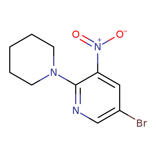 Brc1cnc(c(c1)[N+](=O)[O-])N1CCCCC1