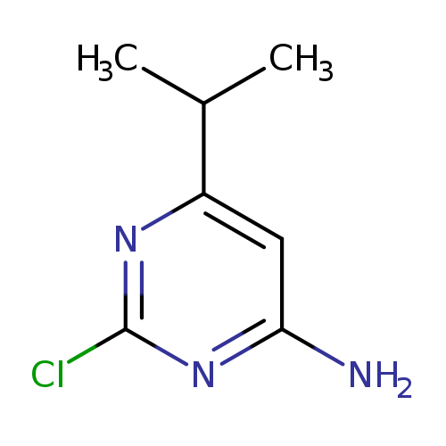 Nc1cc(nc(n1)Cl)C(C)C