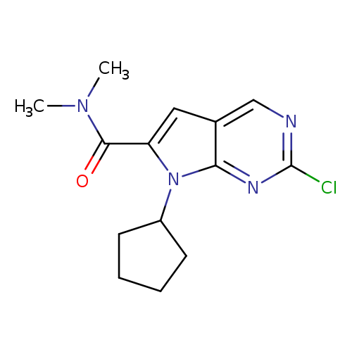 Clc1ncc2c(n1)n(C1CCCC1)c(c2)C(=O)N(C)C