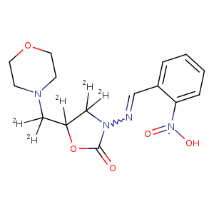 O=C1OC(C(N1N=Cc1ccccc1[N](=O)O)([2H])[2H])([2H])C(N1CCOCC1)([2H])[2H]