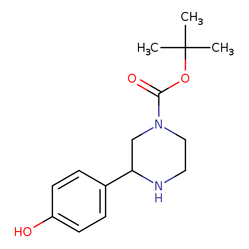 O=C(N1CCNC(C1)c1ccc(cc1)O)OC(C)(C)C