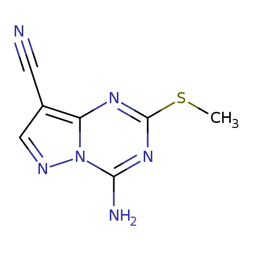 CSc1nc(N)n2c(n1)c(C#N)cn2