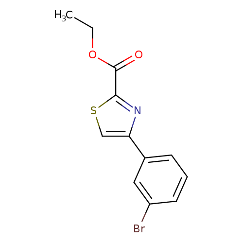 CCOC(=O)c1scc(n1)c1cccc(c1)Br